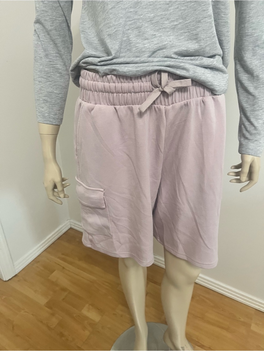 La Vie En Rose Soft Pink Pull-On Cargo Bermuda Shorts